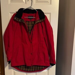 Weatherproof Pendleton Red Jacket with Plaid Lining women’s jacket
